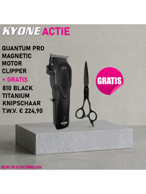 KYONE AANBIEDING QUANTUM PRO MAGNETIC MOTOR CLIPPER + GRATIS 810 BLACK KNIPSCHAAR