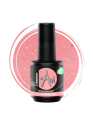 I.AM SYSTEMS BRUSH BUILDER 15ML GLITTER PINK
