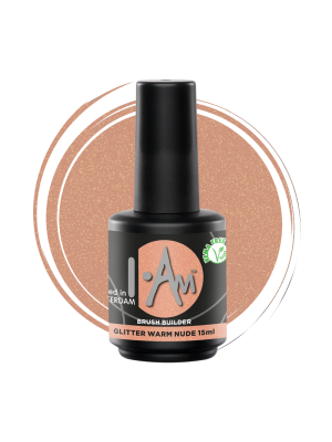 I.AM SYSTEMS BRUSH BUILDER 15ML GLITTER WARM NUDE