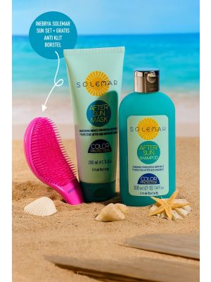 INEBRYA SOLEMAR AFTER SUN KIT: SHAMPOO, MASKER + GRATIS ANTI KLIT BORSTEL
