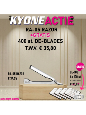 KYONE AANBIEDING RA-05 RAZOR + GRATIS 400 STUKS DE-BLADES