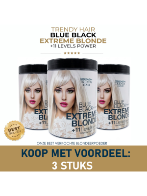 TRENDY HAIR BLUE BLACK BLONDEERPOEDER 500 GRAM - 3 STUKS VOORDEEL AANBIEDING!