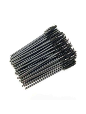 WIMPER / WENKBRAUWBORSTELTJES 25 STUKS ZWART