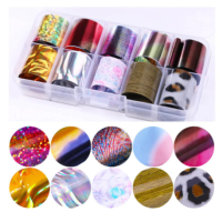NAGEL FOLIE SET 10 ROLLETJES / KLEUR 10