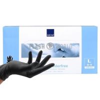 ABENA HANDSCHOENEN NITRIL POEDERVRIJ MAAT L - ZWART 100 st.