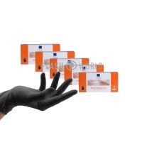5x ABENA HANDSCHOENEN NITRIL POEDERVRIJ MAAT M - ZWART 100 st.