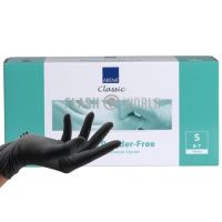 ABENA HANDSCHOENEN NITRIL POEDERVRIJ MAAT S - ZWART 100 st.