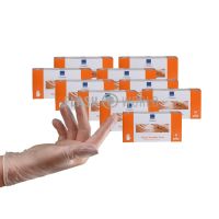 10x ABENA HANDSCHOENEN VINYL POEDERVRIJ MAAT M - TRANSPARANT 100 st.