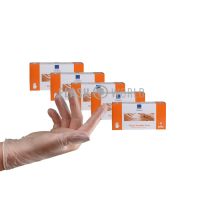 5x ABENA HANDSCHOENEN VINYL POEDERVRIJ MAAT M - TRANSPARANT 100 st.