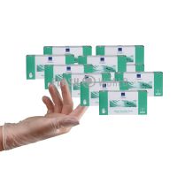 10x ABENA HANDSCHOENEN VINYL POEDERVRIJ MAAT S - TRANSPARANT 100 st.