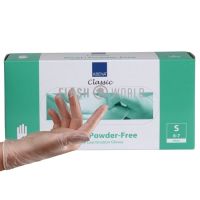 ABENA HANDSCHOENEN VINYL POEDERVRIJ MAAT S - TRANSPARANT 100 st.