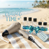 EFALOCK TRAVEL ACTIE DIAMOND MINI FÖHN COCOA DUST + GRATIS SET REISFLESJES