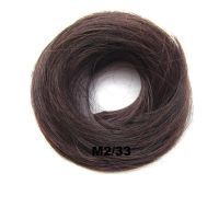 HAAR SCRUNCHIE RECHT / 2-33 DONKER CHOCOLADE BRUIN