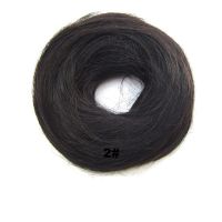 HAAR SCRUNCHIE RECHT / 2 DONKER BRUIN