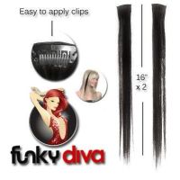 Hairaisers Funky Diva Clip In Extensions / Black
