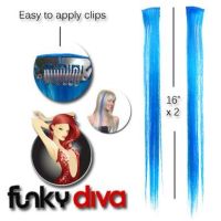 Hairaisers Funky Diva Clip In Extensions / Turquoise