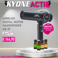 KYONE AANBIEDING AIRBLISS DIGITAL MOTOR HAARDROGER AB-01 + GRATIS HAIR OIL 10ML