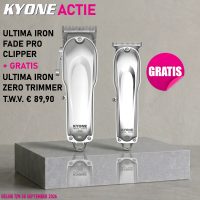 KYONE AANBIEDING IRON FADE TONDEUSE + GRATIS IRON ZERO TRIMMER