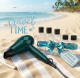 EFALOCK TRAVEL ACTIE DIAMOND MINI FÖHN TEAL STAR + GRATIS SET REISFLESJES