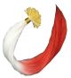 FIBRE HAIREXTENSIONS WHITE TO RED/ 5 STUKS