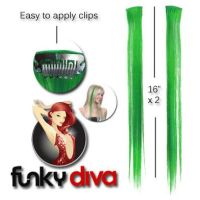 Hairaisers Funky Diva Clip In Extensions / Emerald Green